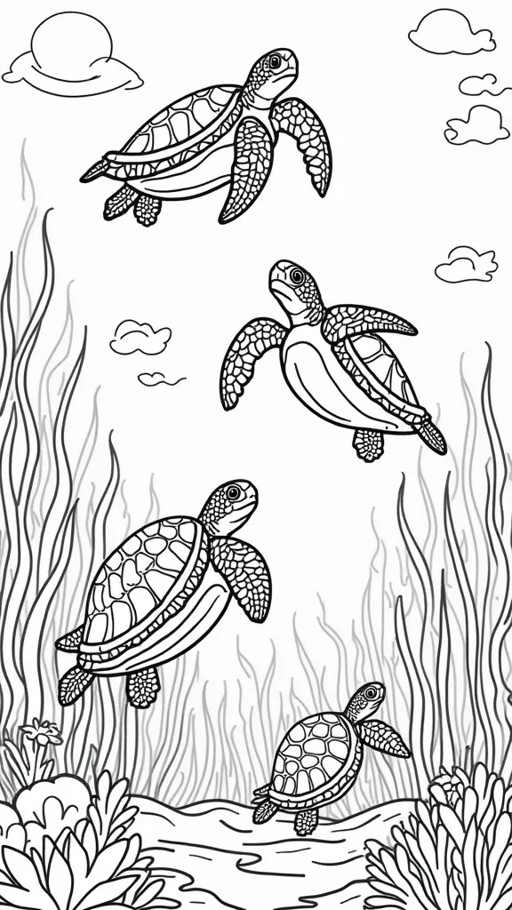 free sea turtle coloring pages